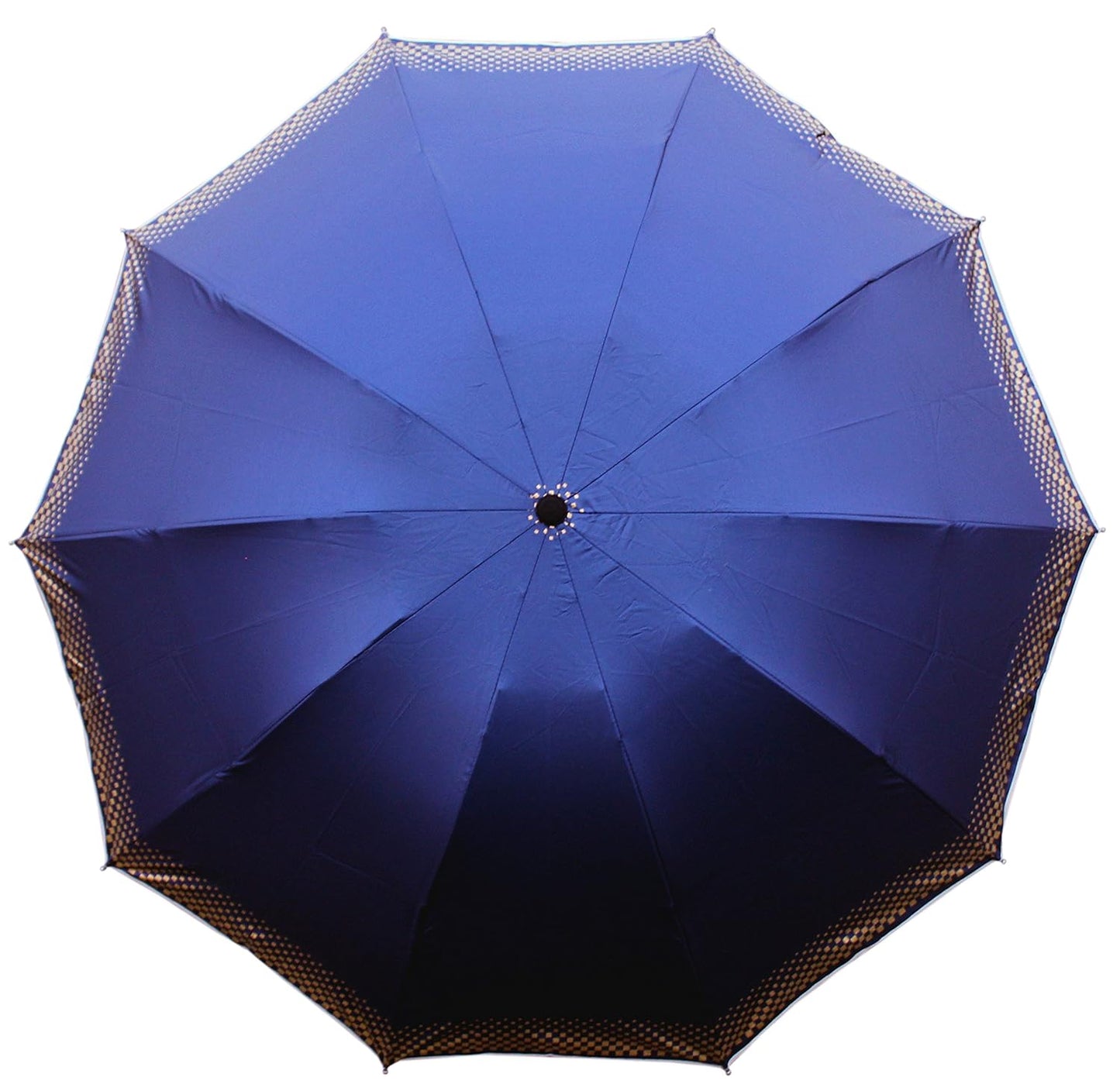 Plain MetallicColor 3 Folding Manual Open, Dome Shape Sun/Rain Office Umbrella for Women & Girls, Pack of 2 Umbrella