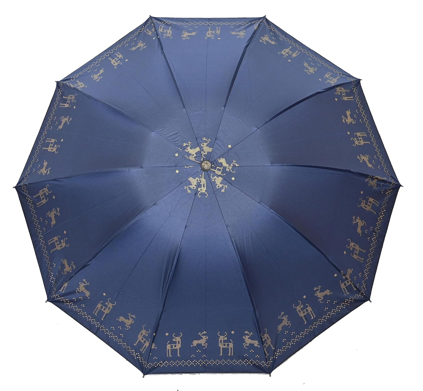 Metallic Golden print 3 fold Anti Uv Umbrella for women , Pack of 1