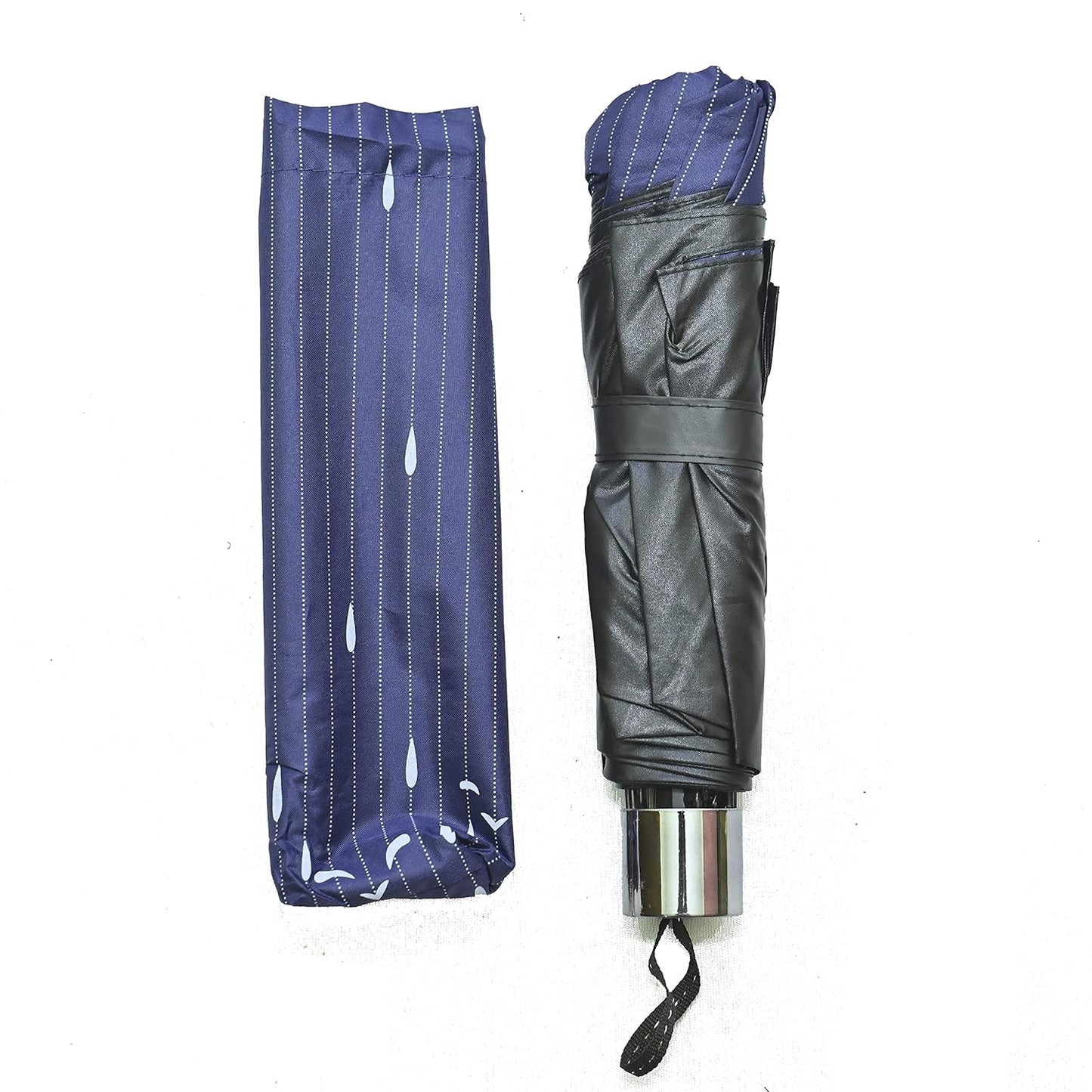 Drops Printed Anti Uv/Rain 3 Folding Umbrella, Pack Of 1