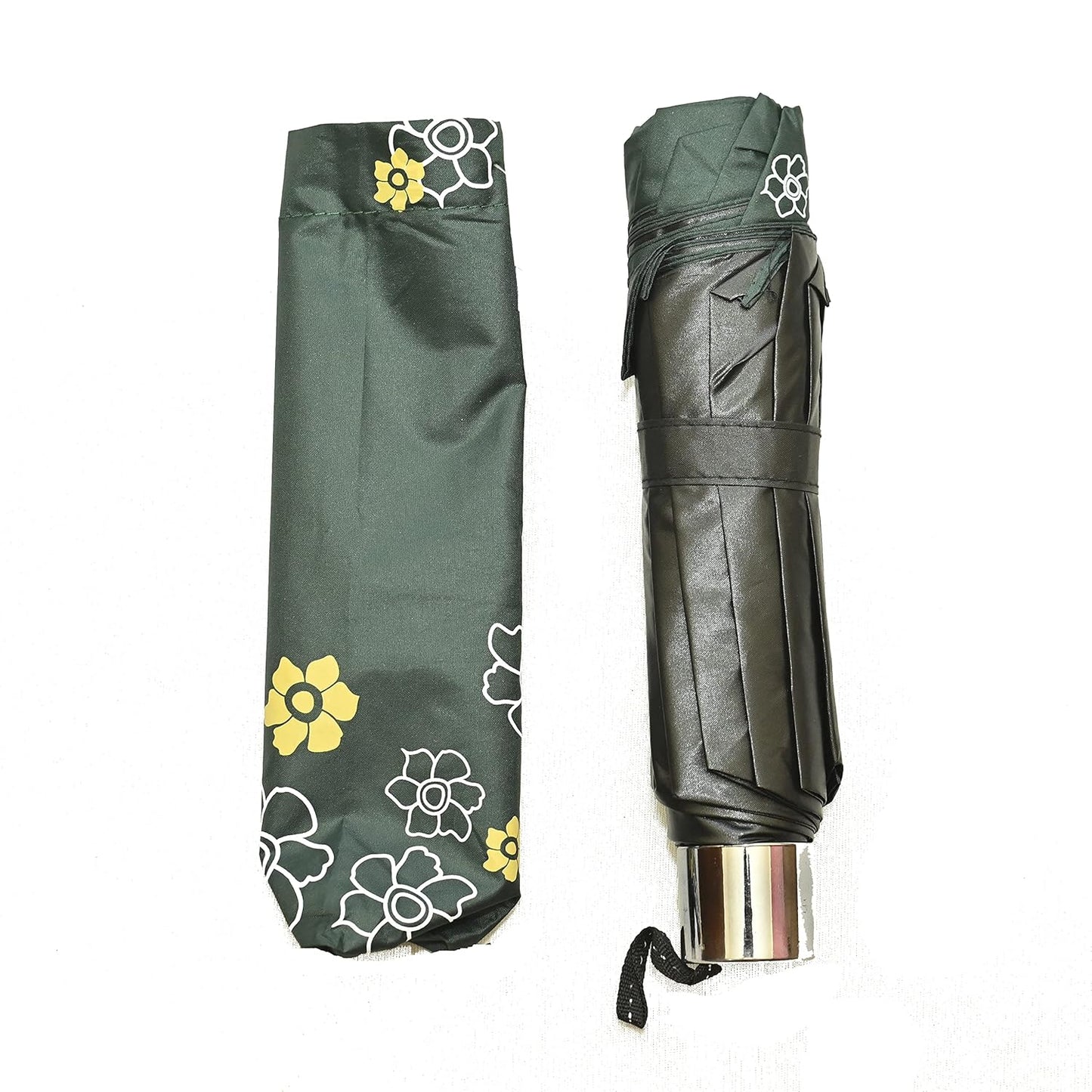 Rose Print Anti Uv/Rain 3 Folding Umbrella, Pack Of 1