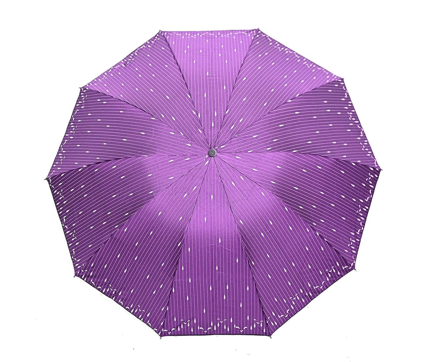 Drops Printed Anti Uv/Rain 3 Folding Umbrella, Pack Of 1