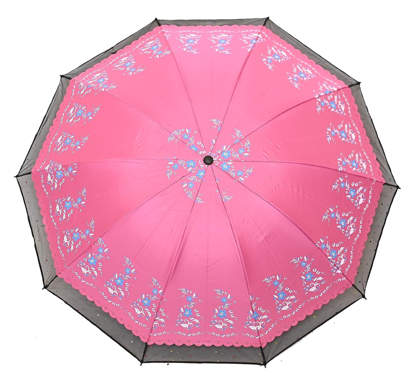 PROTECTIVE Printed Anti-UV 3Folding Umbrella with Net border