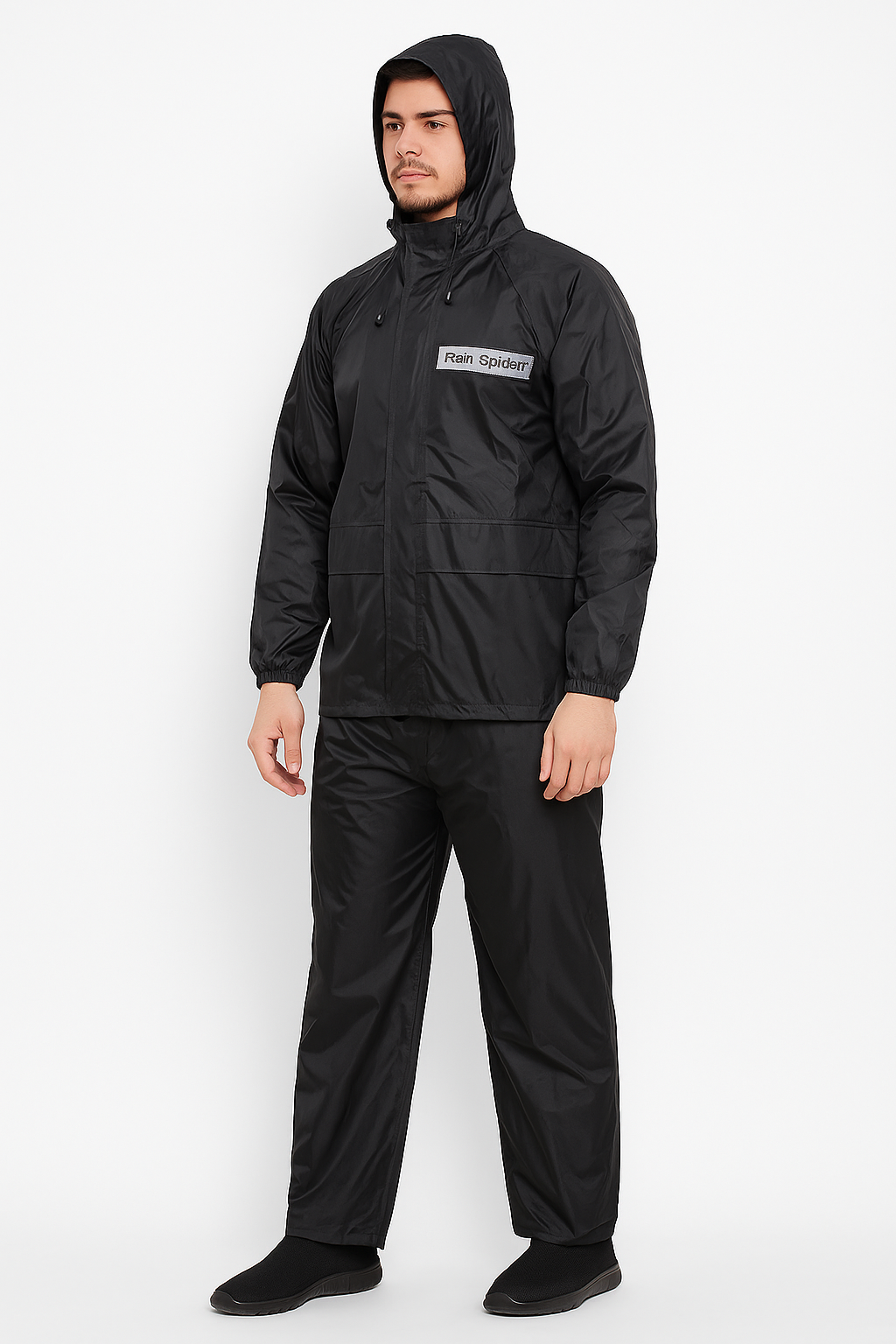 Men’s All-Weather Raincoat BLACK )☔
