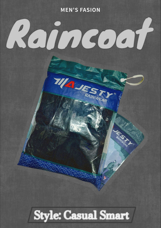 Men’s All-Weather Raincoat ( BLACK )☔