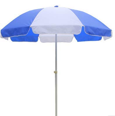 By-Color Blue and White Garden Folding Umbrella, Size - 40"(medium) & 48"(big) Beach Umbrella Pack Of 1