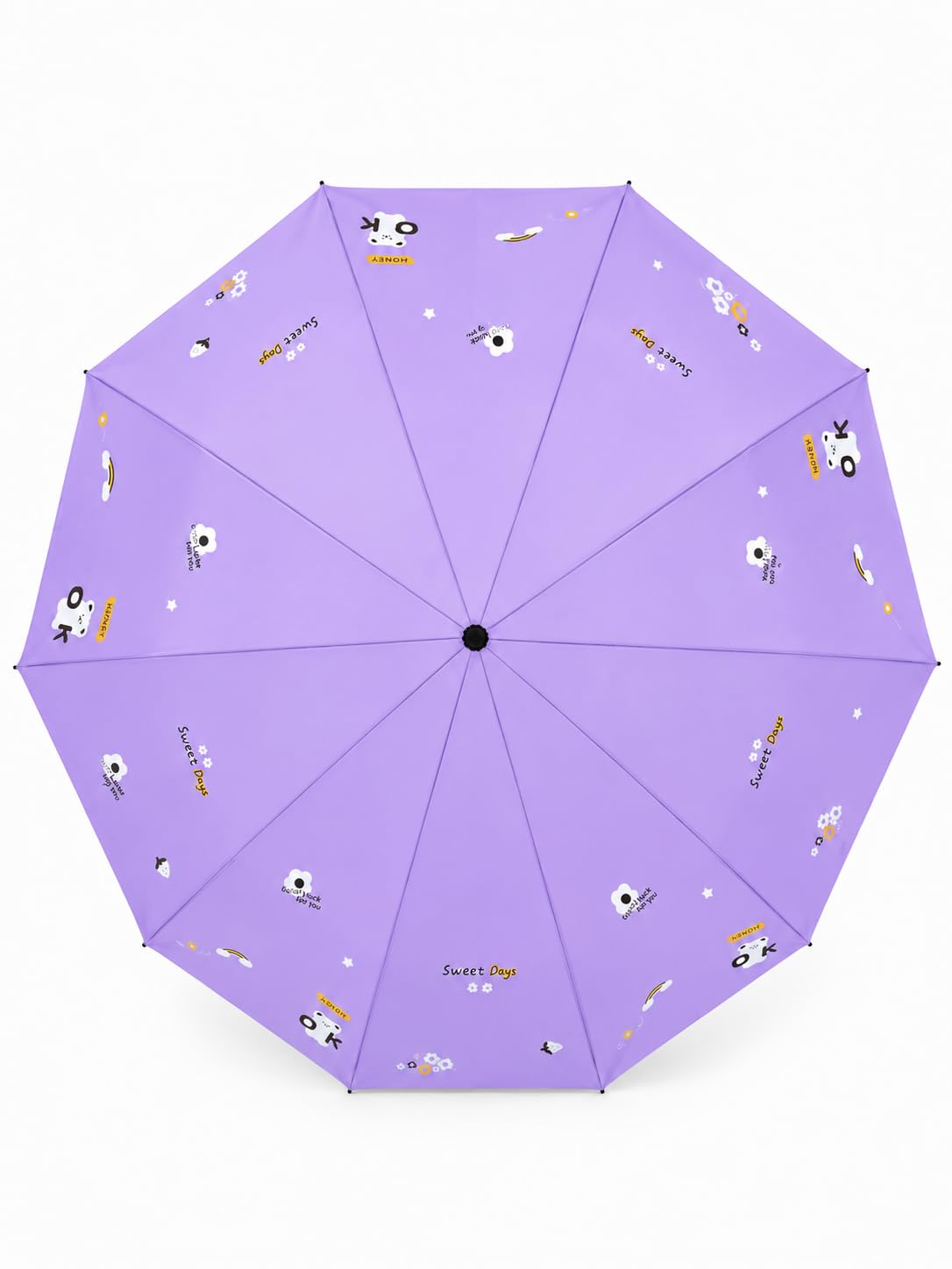 Cute Bear Print Compact 3 fold umbrella, UV Protection Dual Use