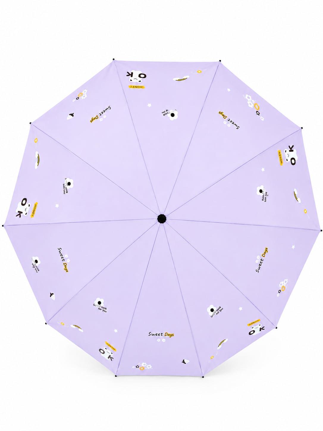 Cute Bear Print Compact 3 fold umbrella, UV Protection Dual Use