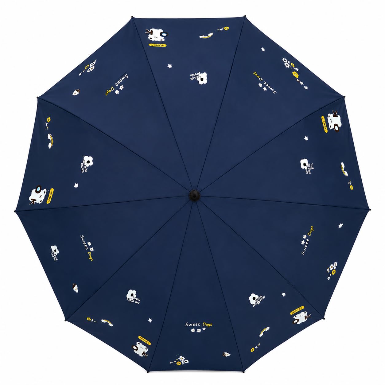Cute Bear Print Compact 3 fold umbrella, UV Protection Dual Use