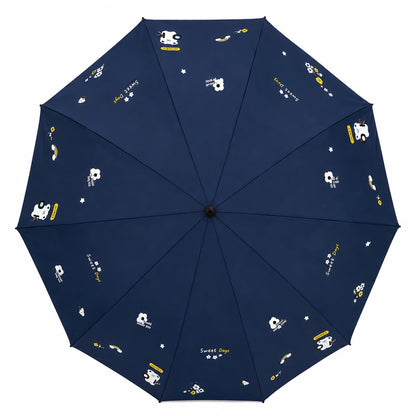 Cute Bear Print Compact 3 fold umbrella, UV Protection Dual Use