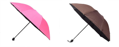 Water Begin Bloom Magic Compact Sun Travel Umbrellas for Women, Best Size, Anti-Uv Dome Shape, Sun/Rain Umbrella (Pack of 1)