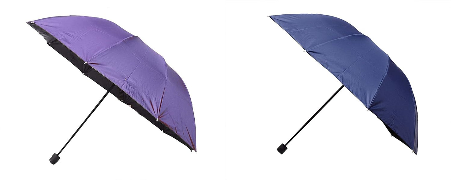 Water Begin Bloom Magic Compact Sun Travel Umbrellas for Women, Best Size, Anti-Uv Dome Shape, Sun/Rain Umbrella (Pack of 1)