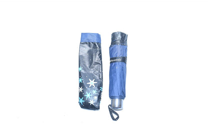 FloralPrinted 3 Fold Anti-Uv,Inner Solid Color Women Compact Umbrella,Pack of 1