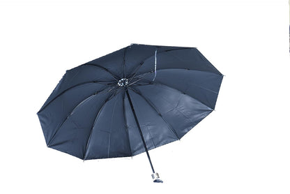 Printed 3 Folding Anti-Uv Sun/Rain Women Compact Umbrella, Pack of 1