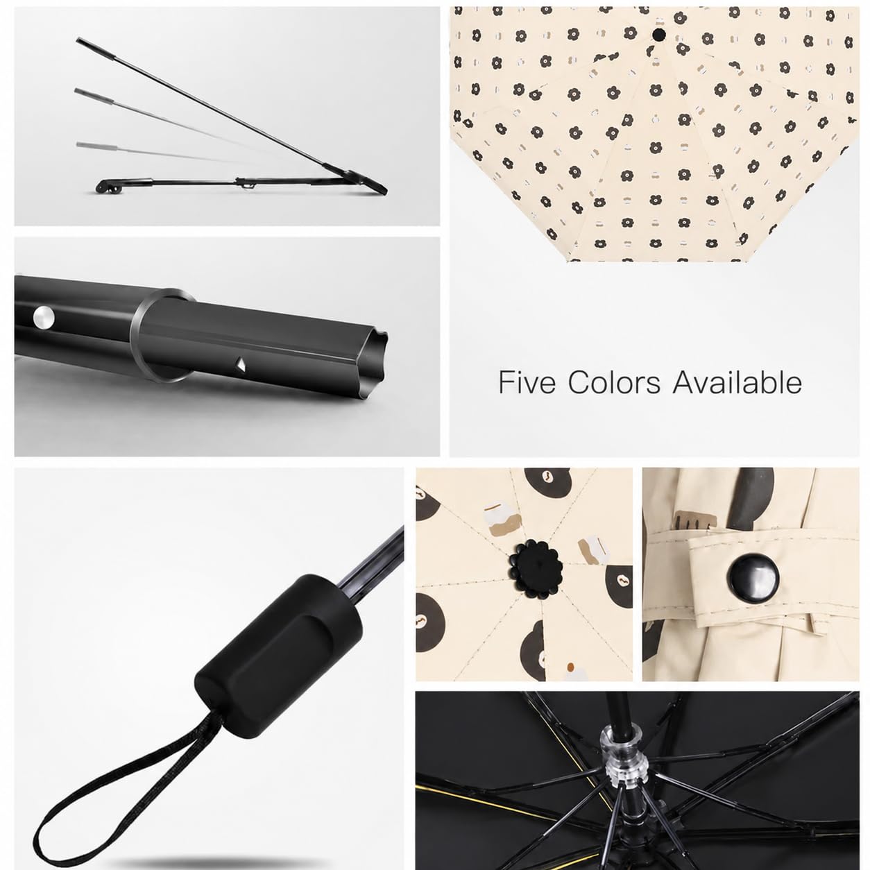Cute teddy Print Compact 3 Fold UV Rain and Sun Umbrella
