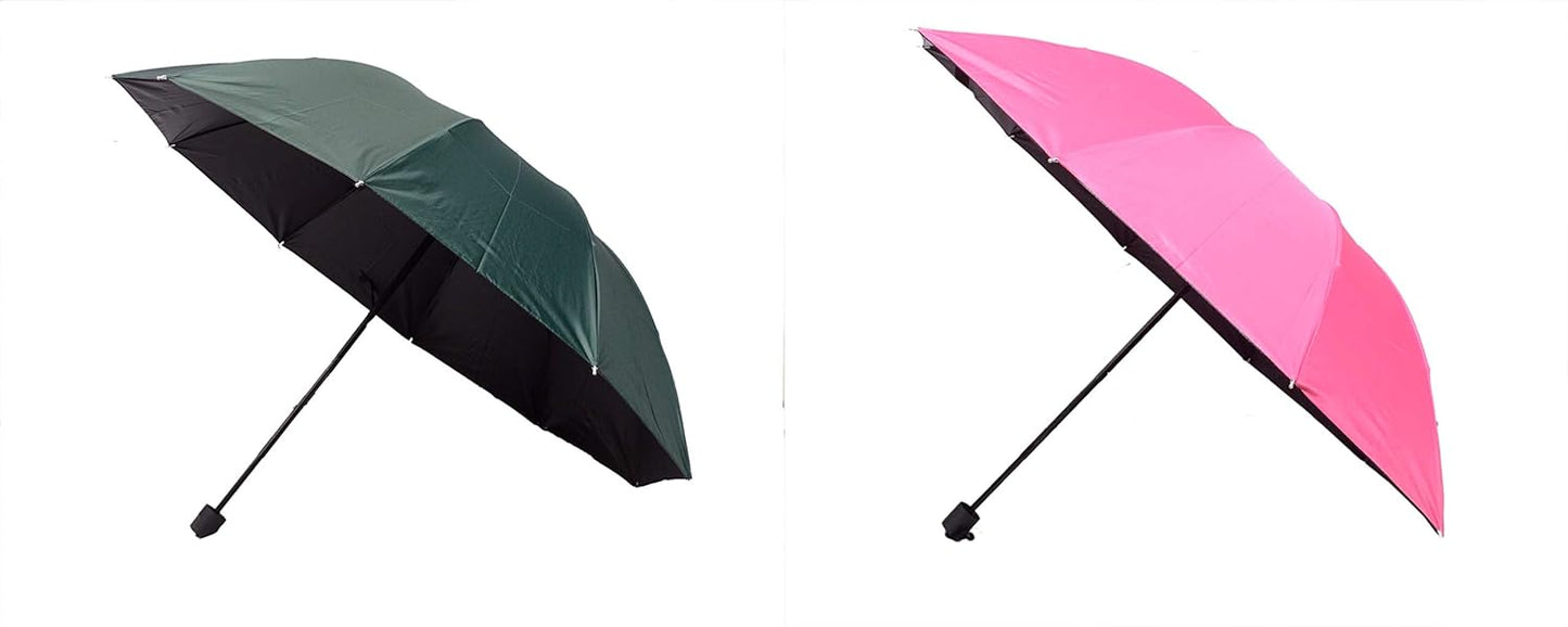 Water Begin Bloom Magic Compact Sun Travel Umbrellas for Women, Best Size, Anti-Uv Dome Shape, Sun/Rain Umbrella (Pack of 1)