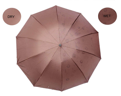 Water Begin Bloom Magic Compact Sun Travel Umbrellas for Women, Best Size, Anti-Uv Dome Shape, Sun/Rain Umbrella (Pack of 1)