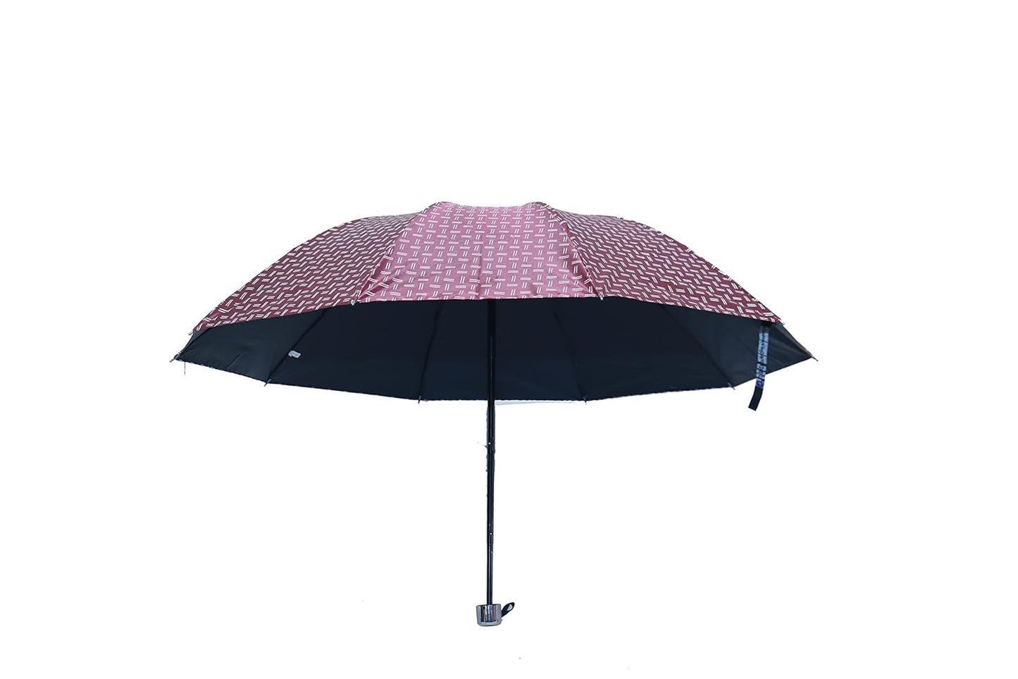 Printed 3 Folding Anti-Uv Sun/Rain Women Compact Umbrella, Pack of 1