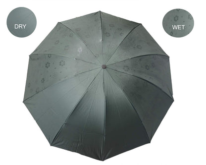 Water Begin Bloom Magic Compact Sun Travel Umbrellas for Women, Best Size, Anti-Uv Dome Shape, Sun/Rain Umbrella (Pack of 1)