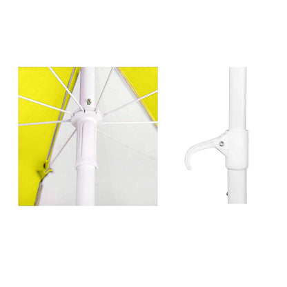 By-Color Blue and White Garden Folding Umbrella, Size - 40"(medium) & 48"(big) Beach Umbrella Pack Of 1