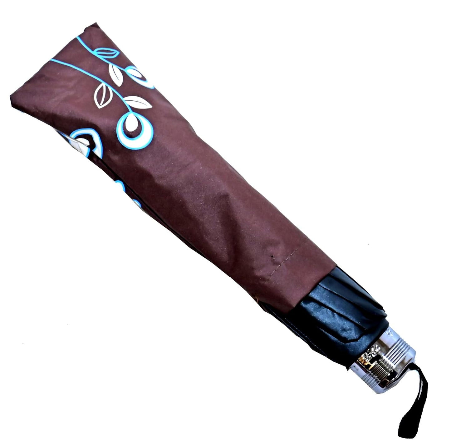 Floral Print Solid Color Stylish 3-Fold UV Protection Umbrella For Women Pack of 1