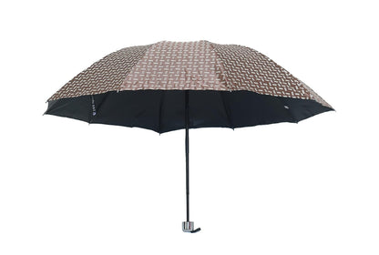 Printed 3 Folding Anti-Uv Sun/Rain Women Compact Umbrella, Pack of 1
