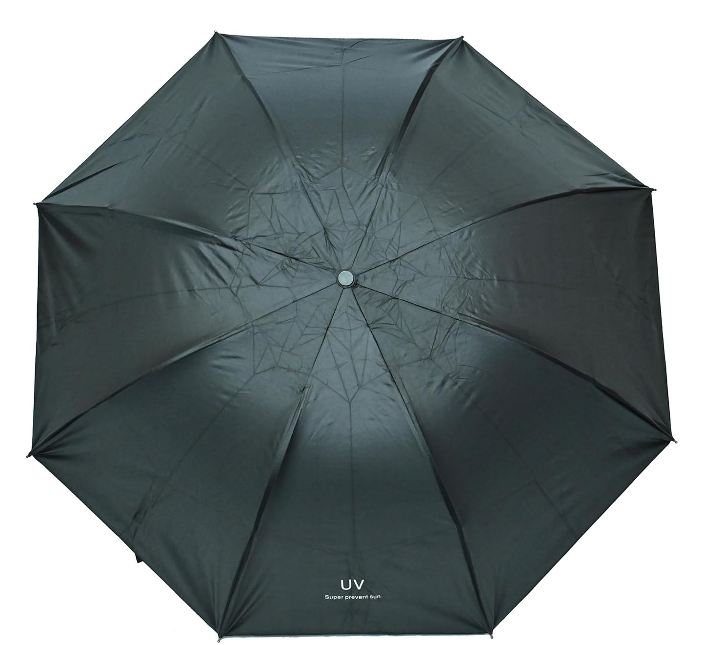 SOLID COLOR UV PROTECTION COMPACT EASY TO CARRY UNISEX 3 FOLD UMBRELLA,Pack Of 1