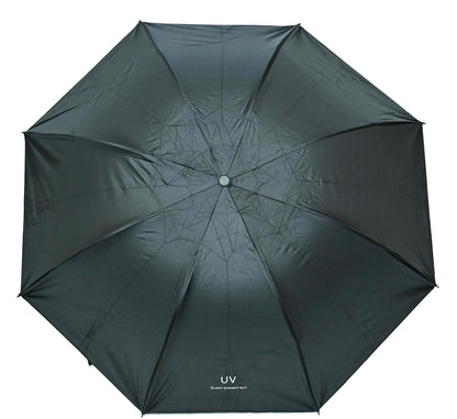 SOLID COLOR UV PROTECTION COMPACT EASY TO CARRY UNISEX 3 FOLD UMBRELLA,Pack Of 1