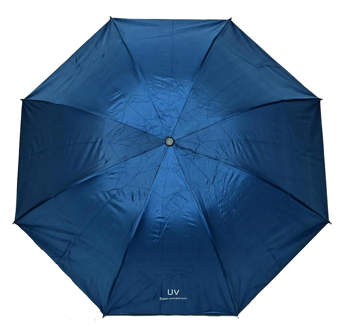SOLID COLOR UV PROTECTION COMPACT EASY TO CARRY UNISEX 3 FOLD UMBRELLA,Pack Of 1