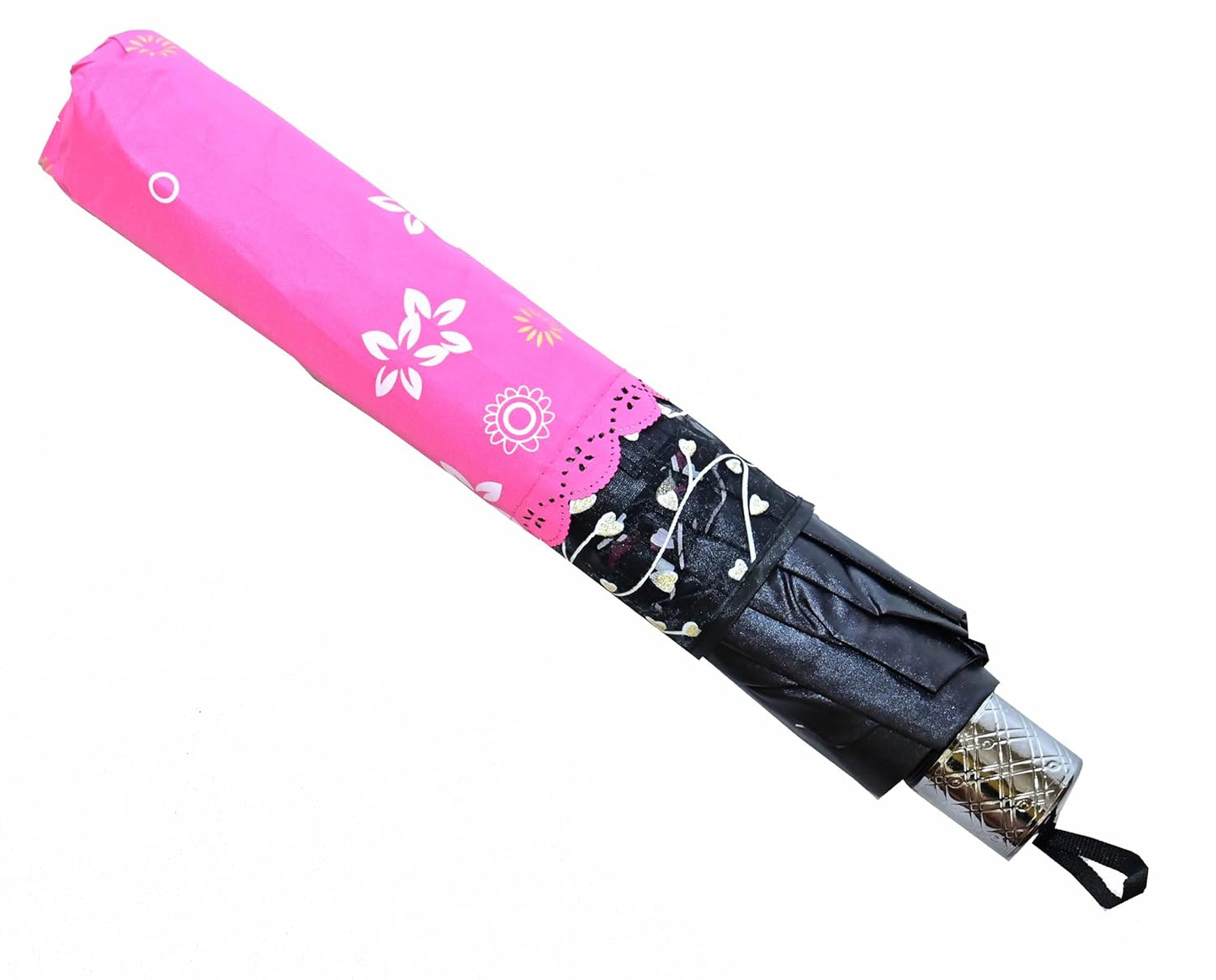 Stylish 3-Fold Umbrella All-Weather Comfort With Netted Border, Pack of 1