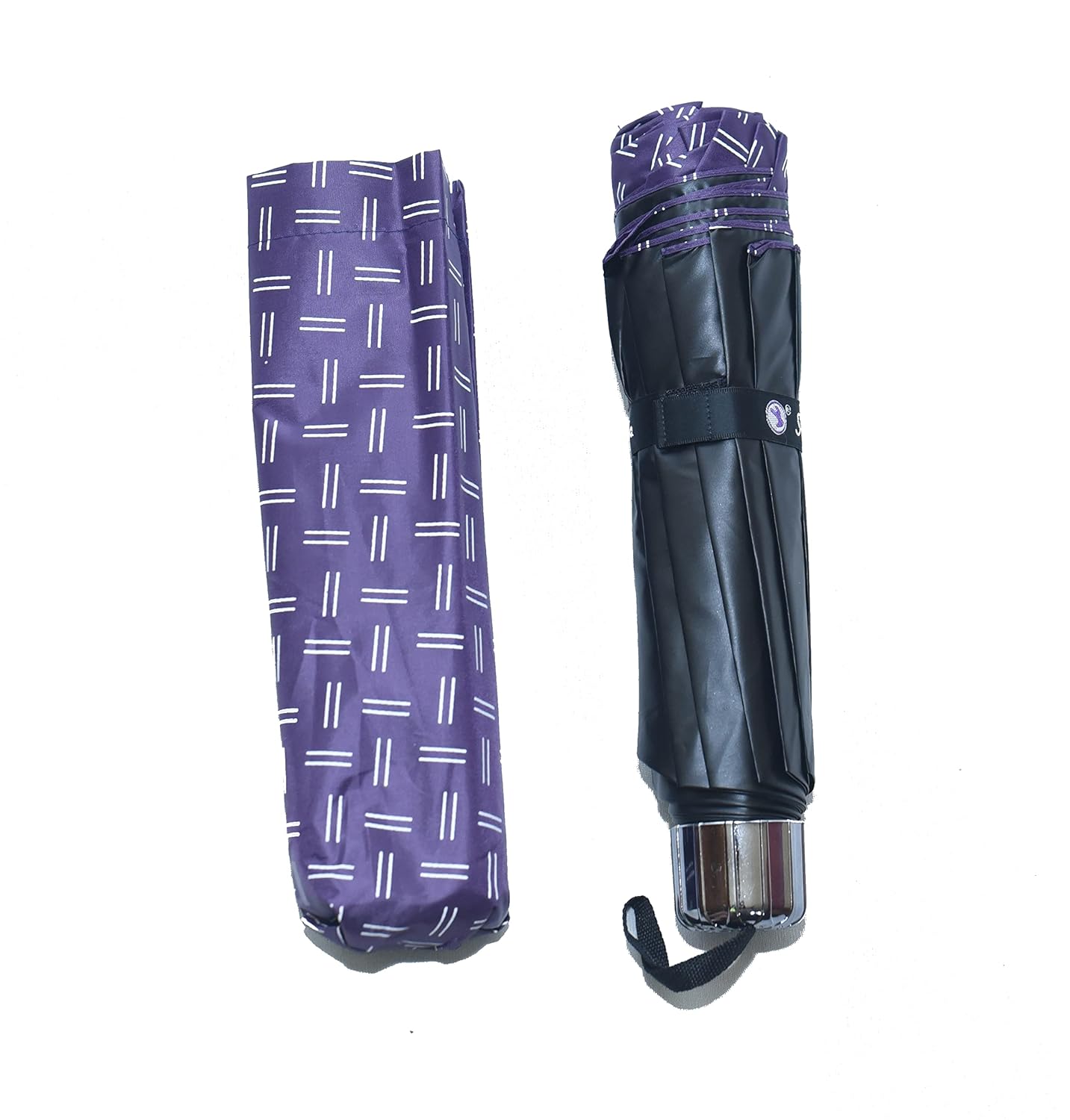 Printed 3 Folding Anti-Uv Sun/Rain Women Compact Umbrella, Pack of 1