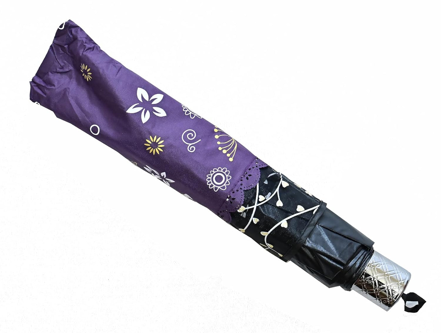 Stylish 3-Fold Umbrella All-Weather Comfort With Netted Border, Pack of 1