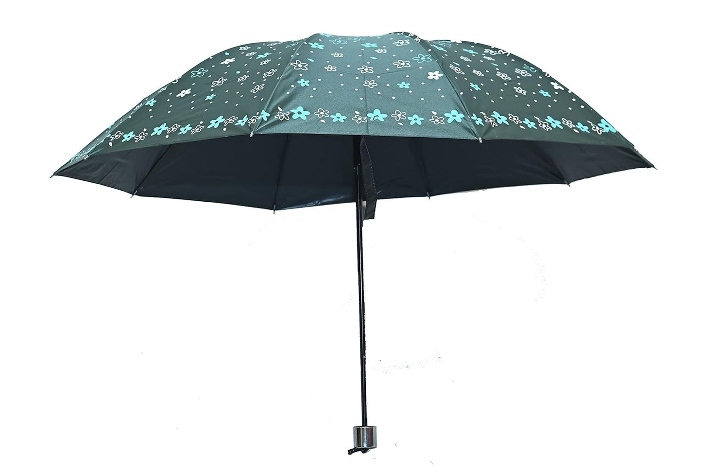 Floral Print Anti Uv/Rain 3 Folding Umbrella, Pack Of 1