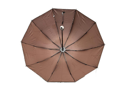 FloralPrinted 3 Fold Anti-Uv,Inner Solid Color Women Compact Umbrella,Pack of 1