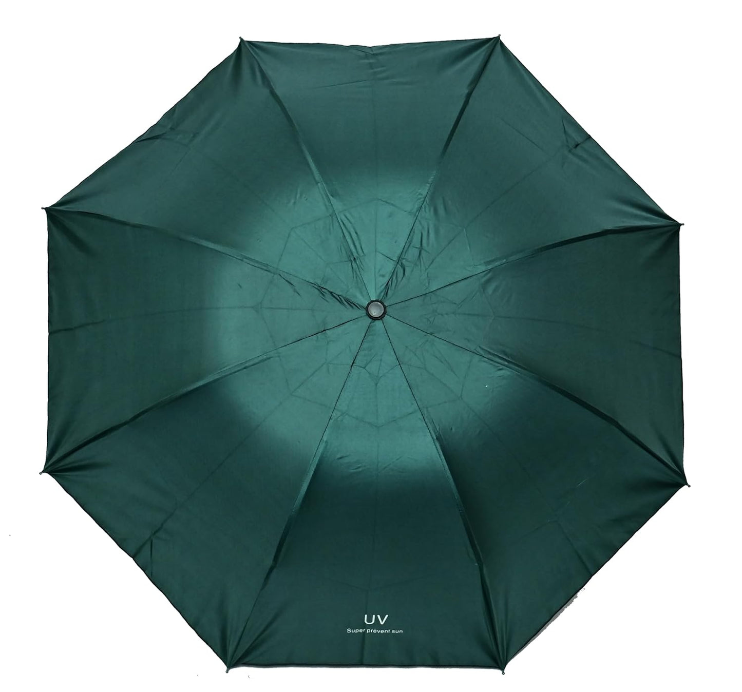 SOLID COLOR UV PROTECTION COMPACT EASY TO CARRY UNISEX 3 FOLD UMBRELLA,Pack Of 1