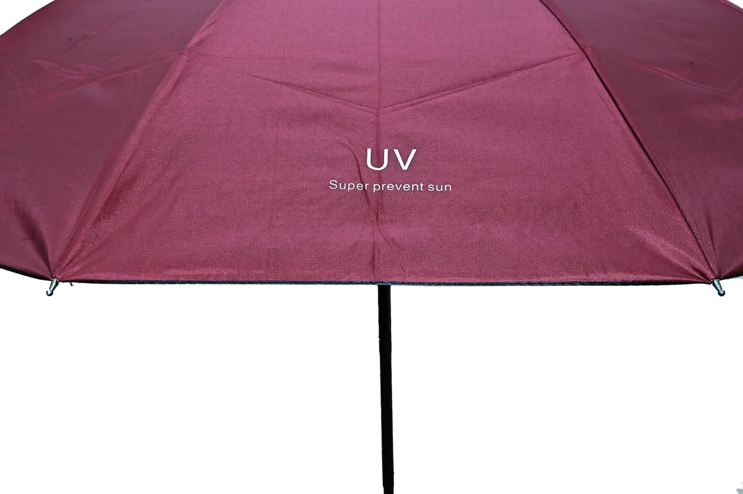 SOLID COLOR UV PROTECTION COMPACT EASY TO CARRY UNISEX 3 FOLD UMBRELLA,Pack Of 1