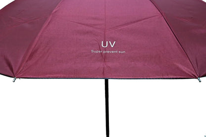 SOLID COLOR UV PROTECTION COMPACT EASY TO CARRY UNISEX 3 FOLD UMBRELLA,Pack Of 1