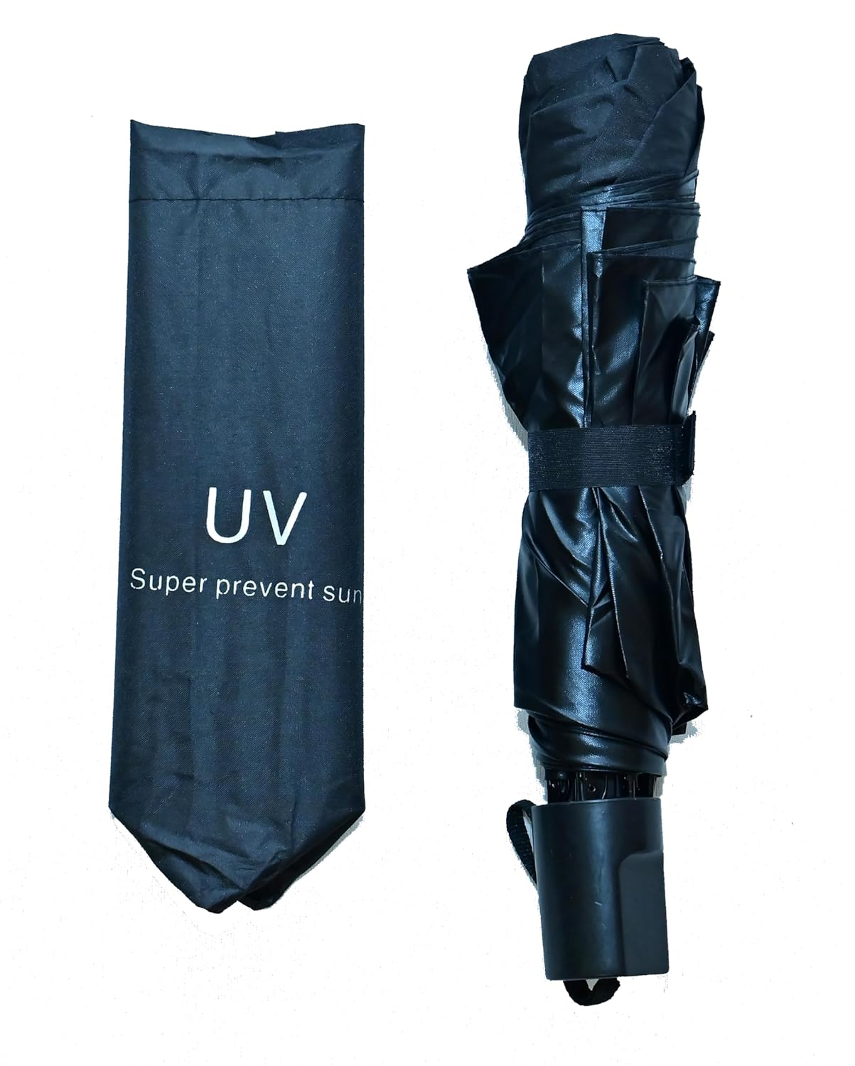 SOLID COLOR UV PROTECTION COMPACT EASY TO CARRY UNISEX 3 FOLD UMBRELLA,Pack Of 1