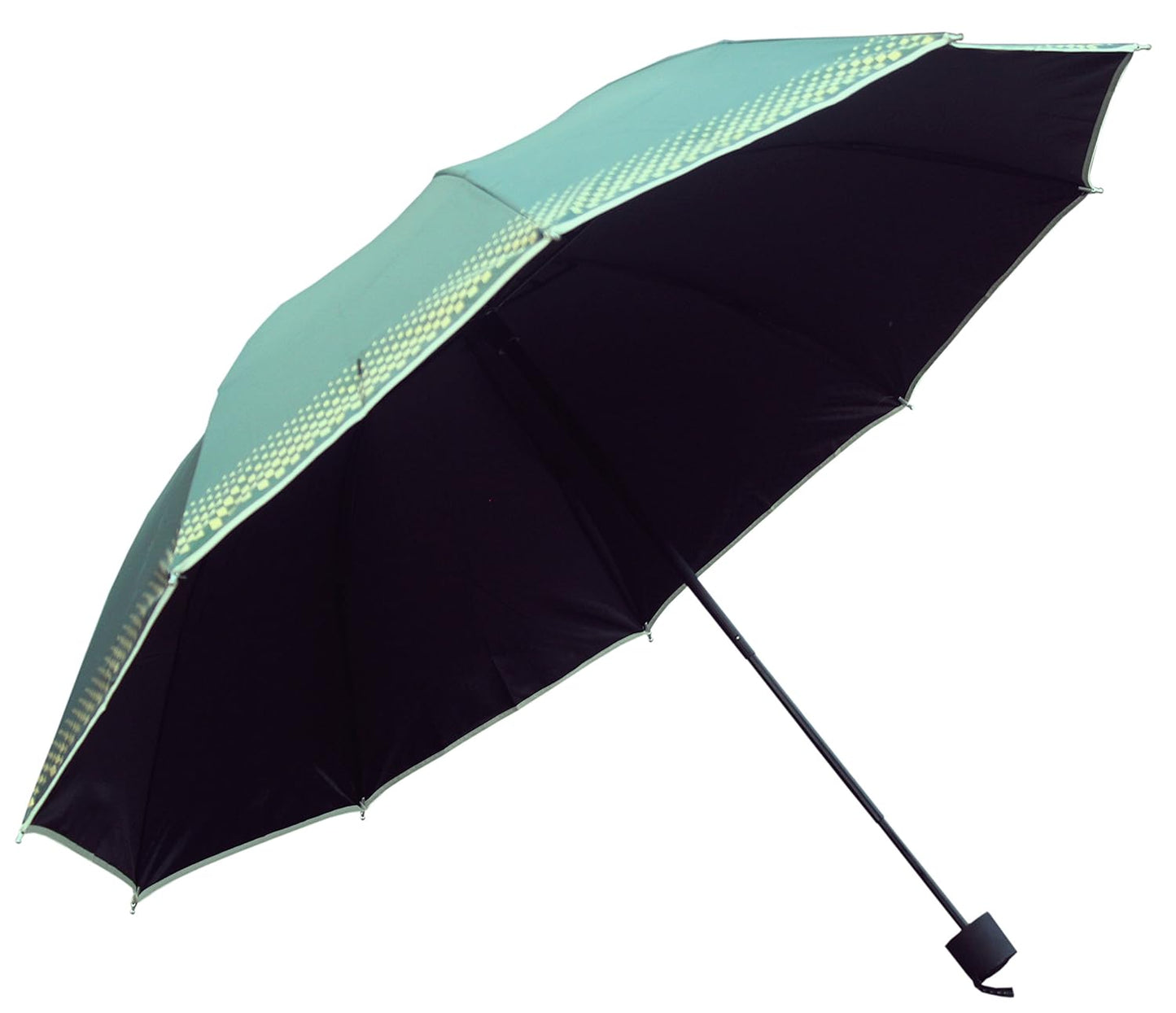 Plain MetallicColor 3 Folding Manual Open, Dome Shape Sun/Rain Office Umbrella for Women & Girls, Pack of 2 Umbrella