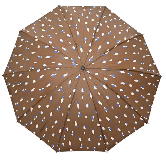 Drop Print 3 folding Ultra-LeightWeight Women Umbrella , Pack of 1
