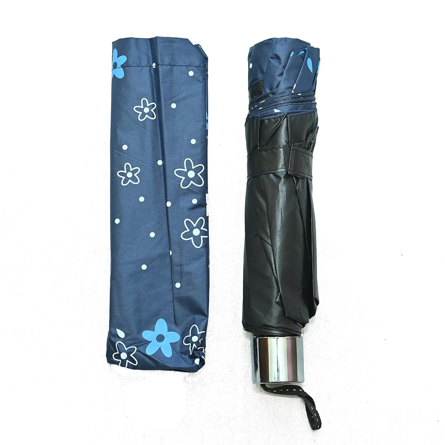 Floral Print Anti Uv/Rain 3 Folding Umbrella, Pack Of 1