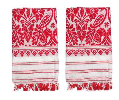 Pure Assamese Silk Towel  Handloom Embroidery Towel(150*60cm_White)