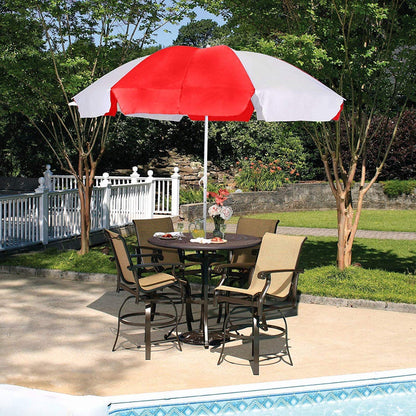 By-Color Blue and White Garden Folding Umbrella, Size - 40"(medium) & 48"(big) Beach Umbrella Pack Of 1