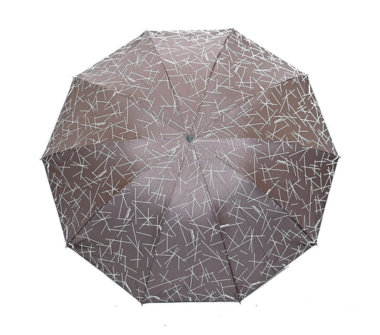 Printed 3 Fold ANTI UV/Rain Compact Umbrella,Pack Of 1