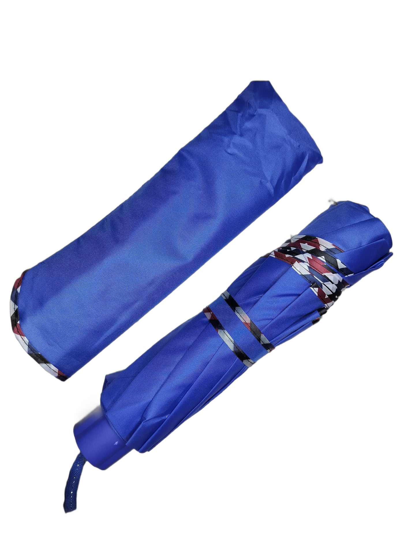 Solid Color Pipine 3 Folding Anti-UV Protection & Dome Shape Sun/Rain Umbrella (Pack of 1)