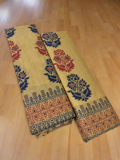 Fixed Pari Embroidery Women Designer Mekhela Chador Muga Color