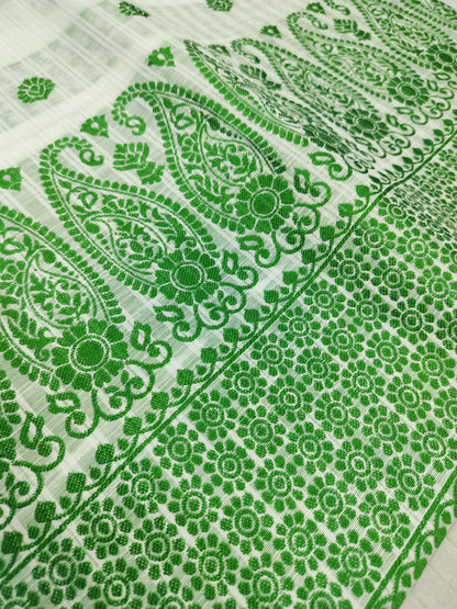 Cotton Mekhela Chador Set - Green