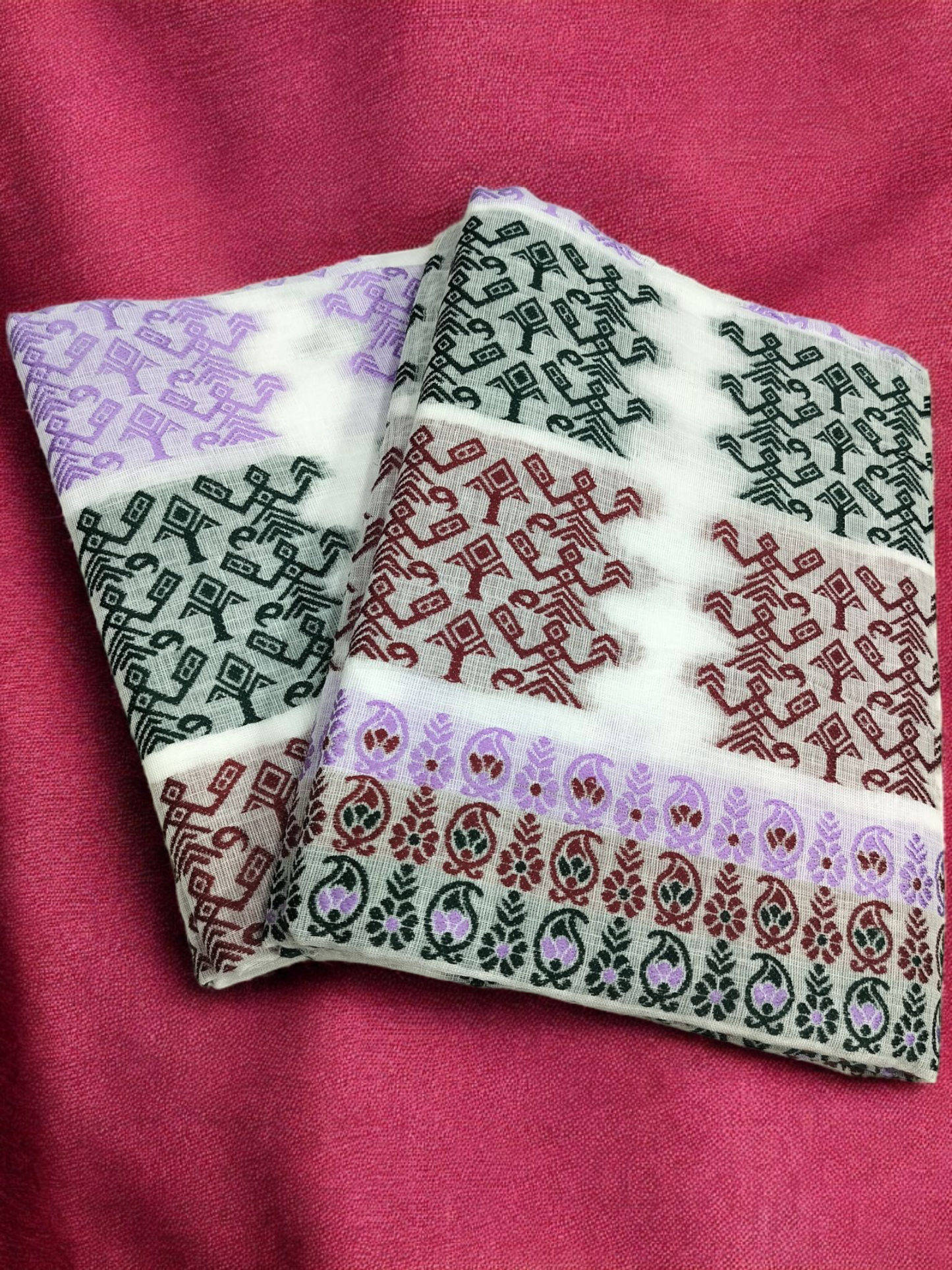 Mulicoloured Buwa 100% Premium Cotton-Maroon