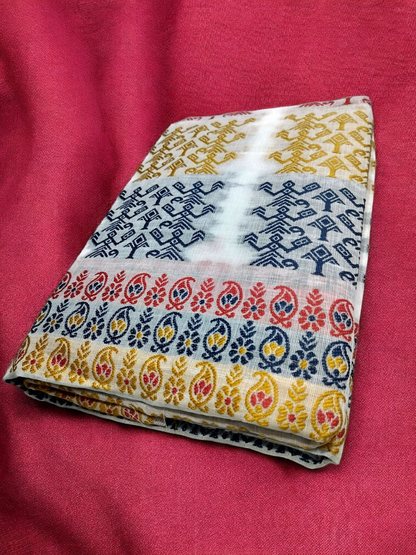 Mulicoloured Buwa 100% Premium Cotton-Dark Blue