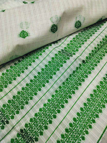 Cotton Mekhela Chador Set - Green