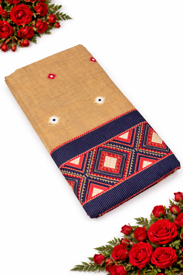 Mekhela Chador Set,Soft Fabric| Elegant Handwoven Design | Navy